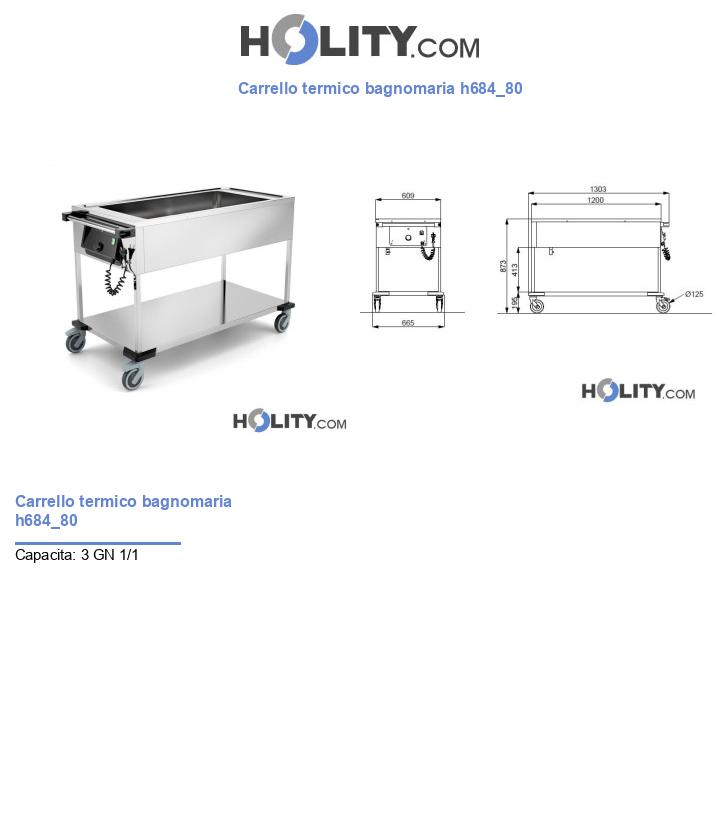 Carrello termico bagnomaria h684_80