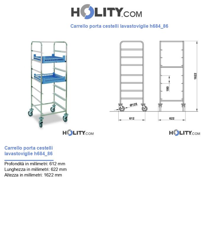 Carrello porta cestelli lavastoviglie h684_86