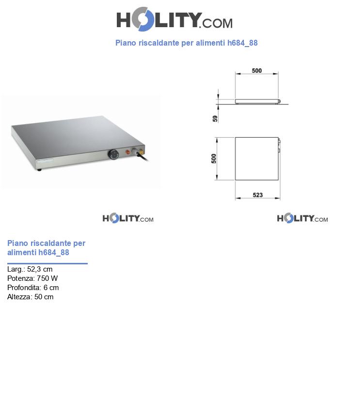 Piano riscaldante per alimenti h684_88