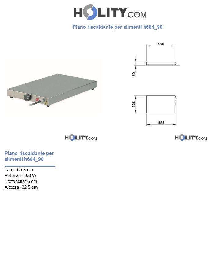 Piano riscaldante per alimenti h684_90