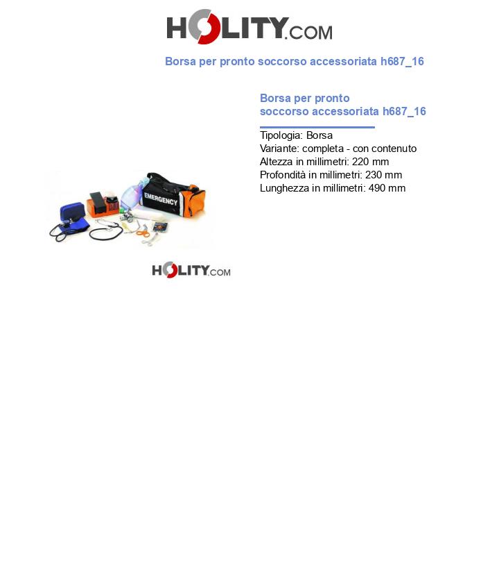 Borsa per pronto soccorso accessoriata h687_16