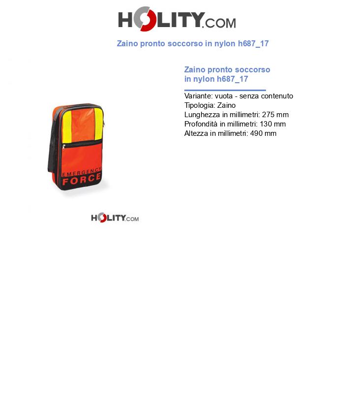 Zaino pronto soccorso in nylon h687_17