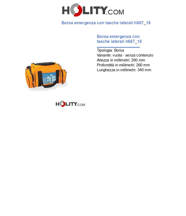 Borsa emergenza con tasche laterali h687_18