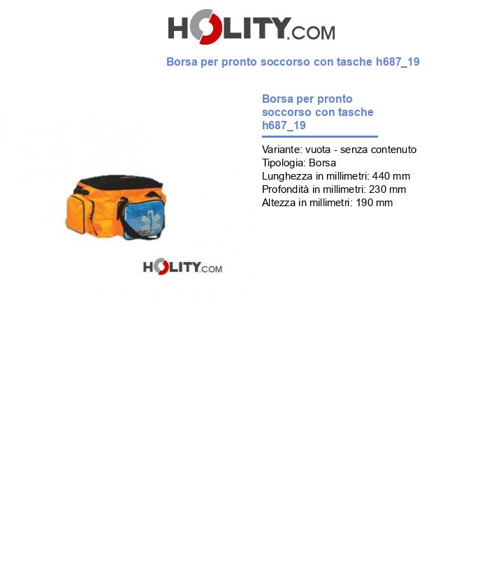 Borsa per pronto soccorso con tasche h687_19