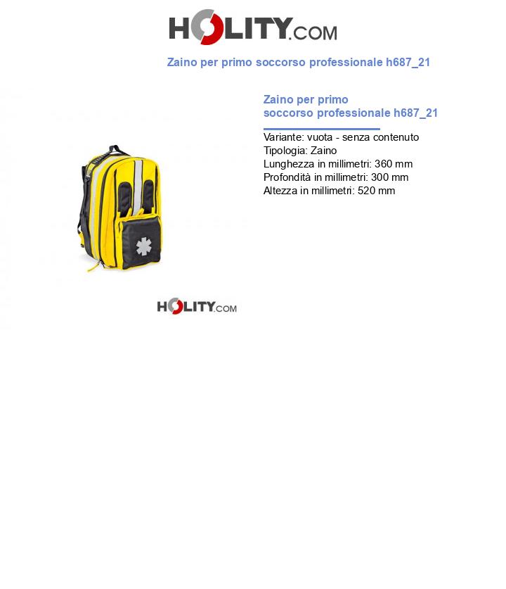 Zaino per primo soccorso professionale h687_21