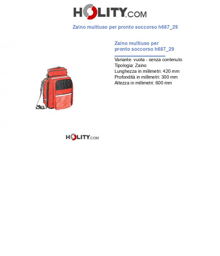 Zaino multiuso per pronto soccorso h687_29