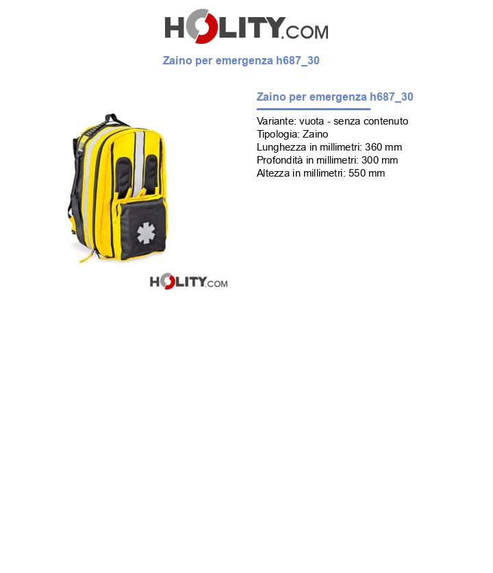 Zaino per emergenza h687_30