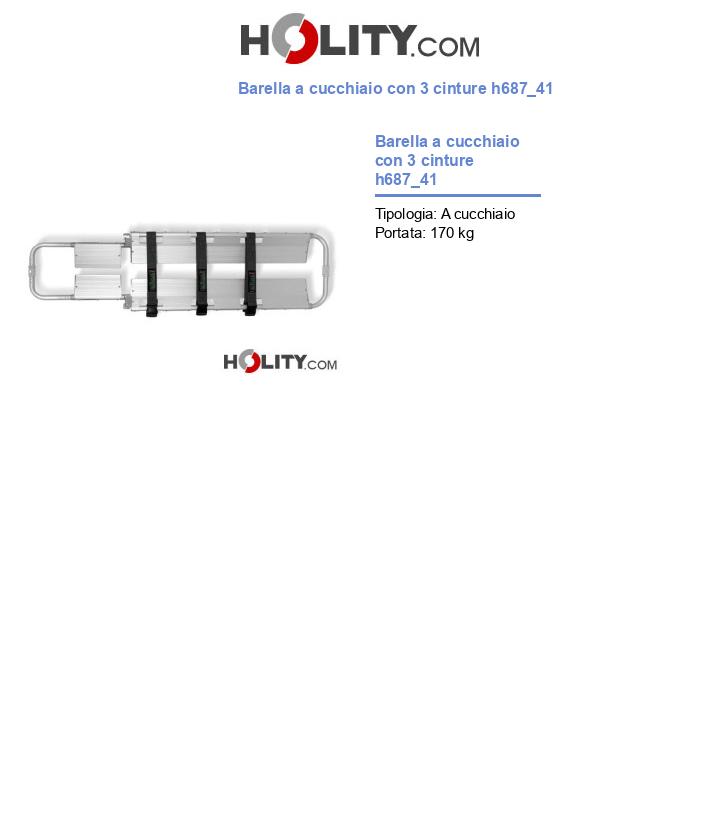 Barella a cucchiaio con 3 cinture h687_41