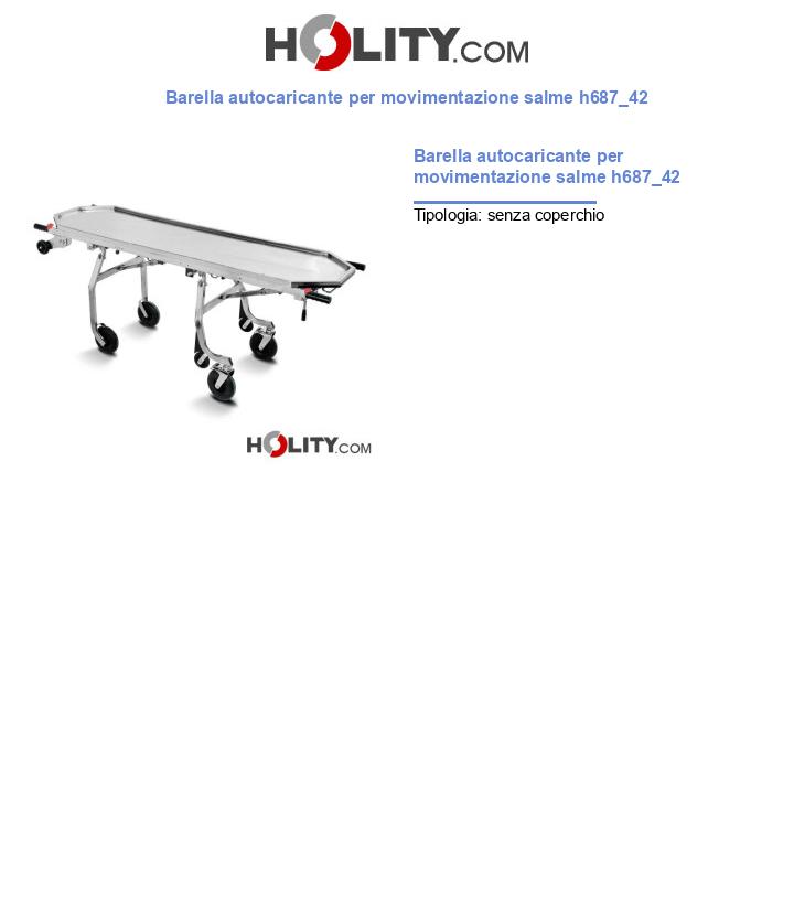 Barella autocaricante per movimentazione salme h687_42
