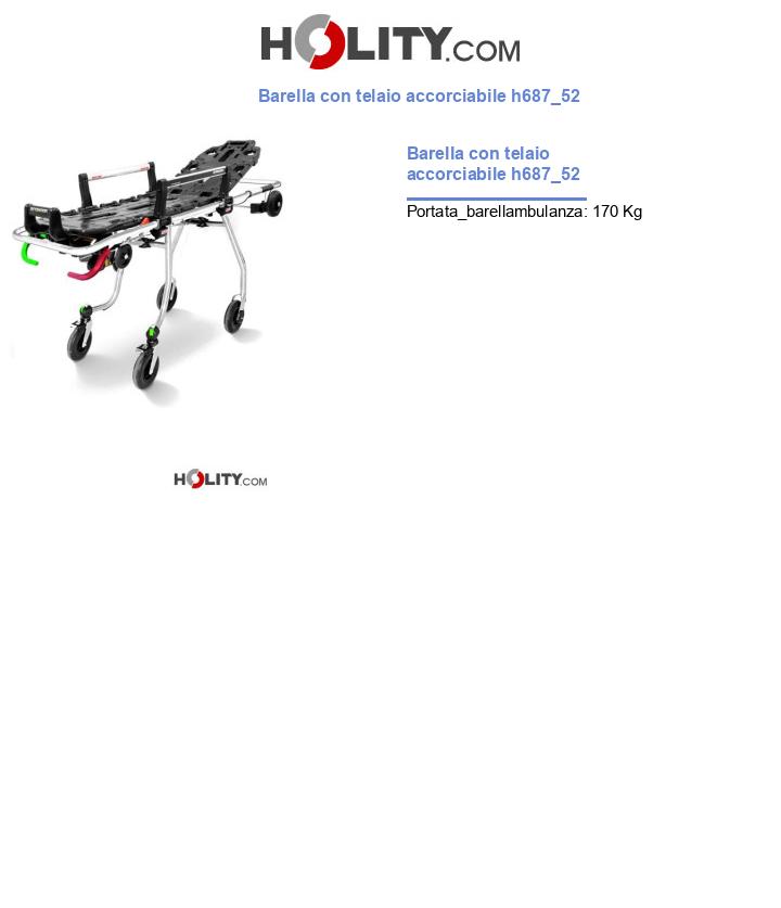 Barella con telaio accorciabile h687_52