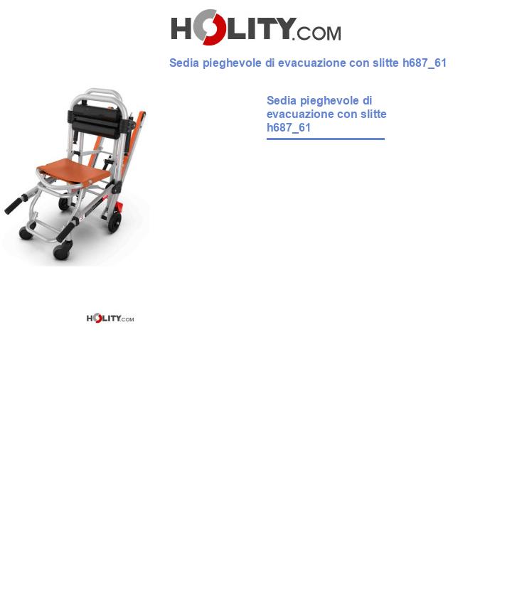 Sedia pieghevole di evacuazione con slitte h687_61