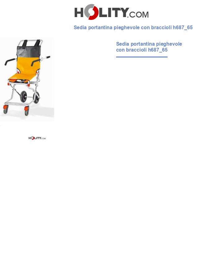 Sedia portantina pieghevole con braccioli h687_65