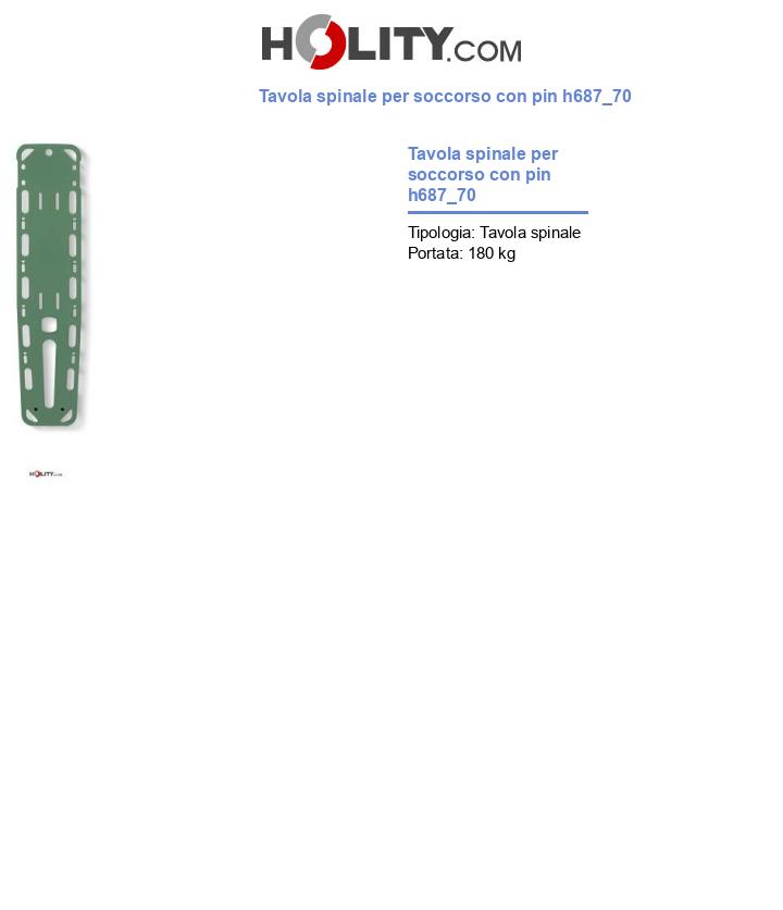 Tavola spinale per soccorso con pin h687_70