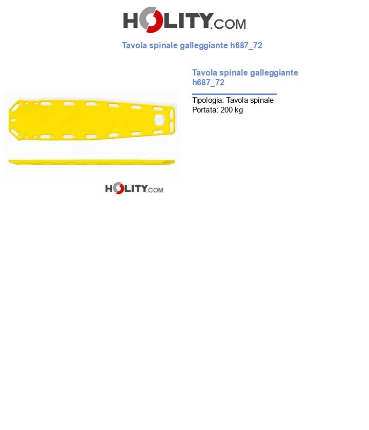 Tavola spinale galleggiante h687_72