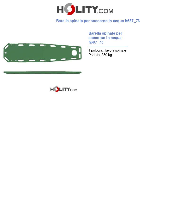 Barella spinale per soccorso in acqua h687_73