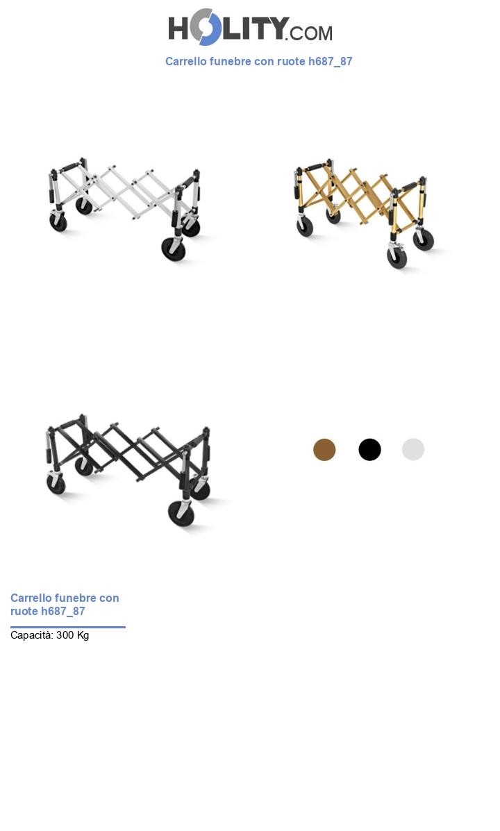 Carrello funebre con ruote h687_87