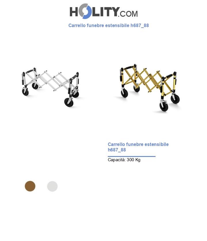 Carrello funebre estensibile h687_88