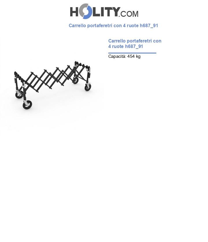 Carrello portaferetri con 4 ruote h687_91