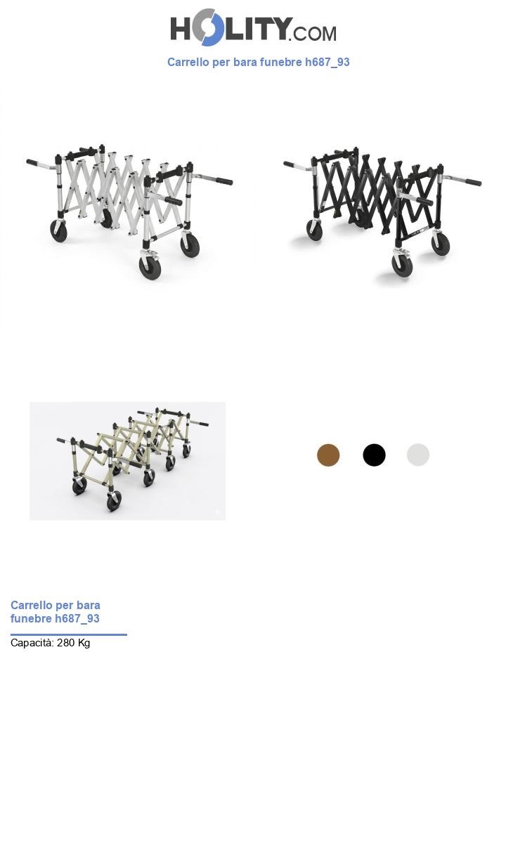 Carrello per bara funebre h687_93