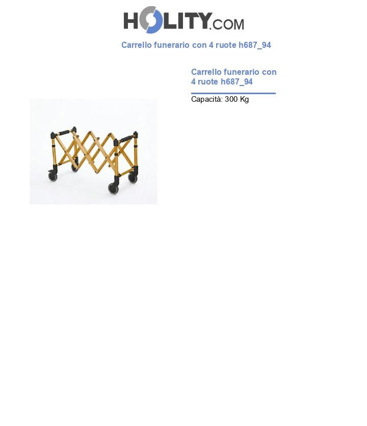 Carrello funerario con 4 ruote h687_94