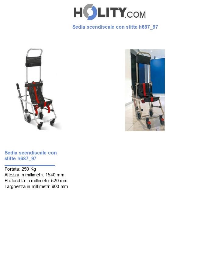 Sedia scendiscale con slitte h687_97