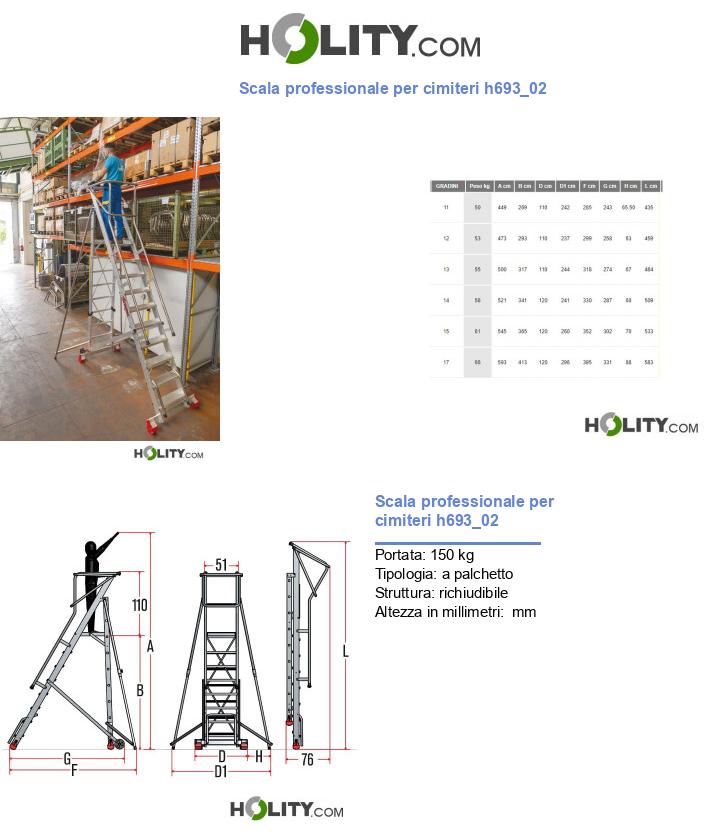 Scala professionale per cimiteri h693_02