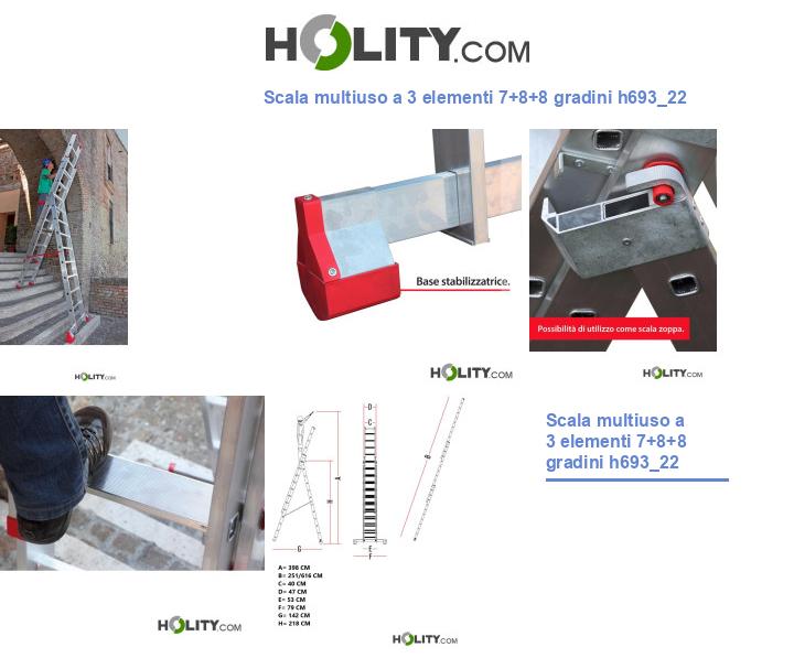 Scala multiuso a 3 elementi 7+8+8 gradini h693_22