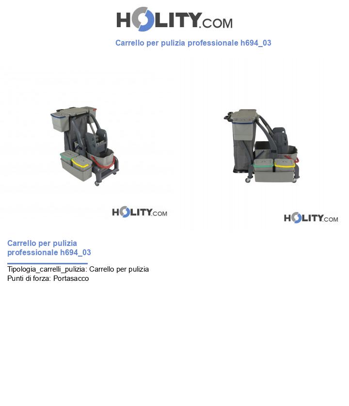 Carrello per pulizia professionale h694_03