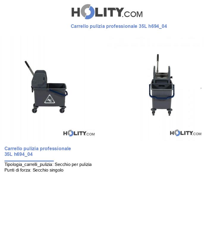 Carrello pulizia professionale 35L h694_04