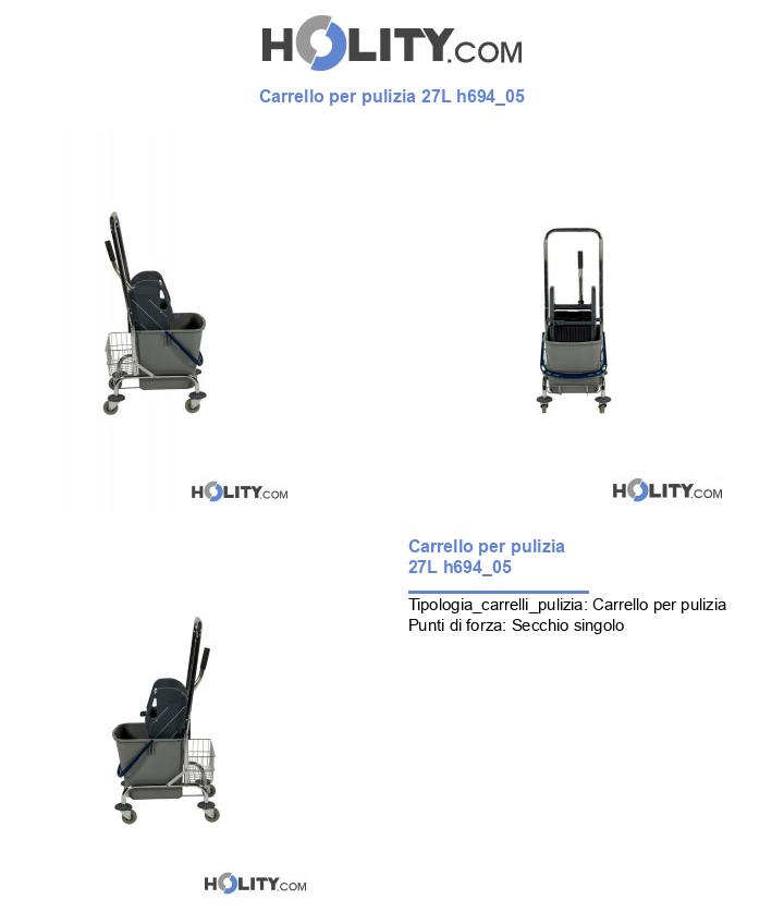 Carrello per pulizia 27L h694_05
