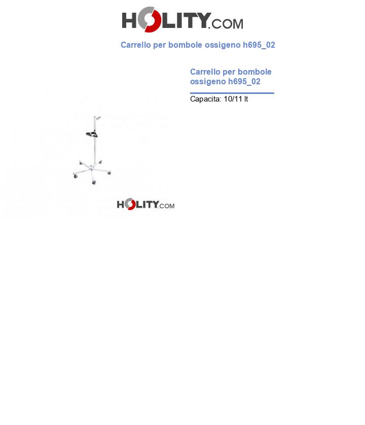 Carrello per bombole ossigeno h695_02