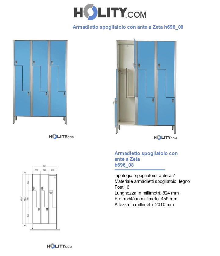 Armadietto spogliatoio con ante a Zeta h696_08