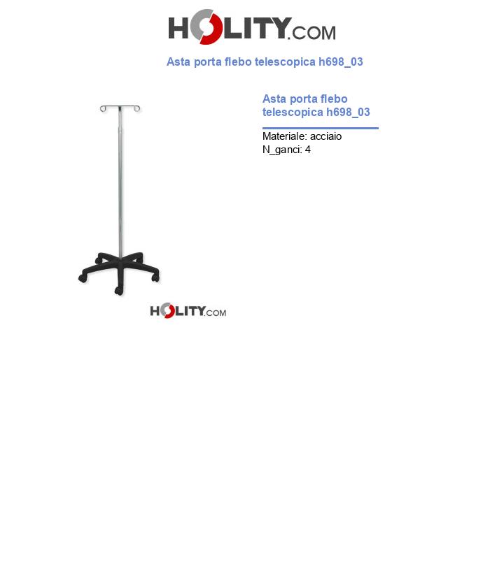 Asta porta flebo telescopica h698_03