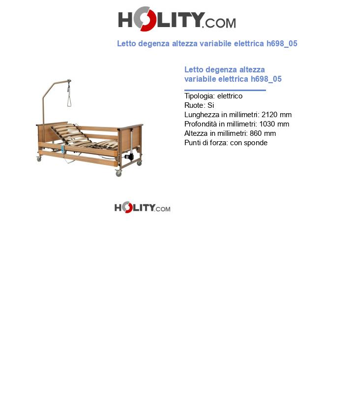 Letto degenza altezza variabile elettrica h698_05