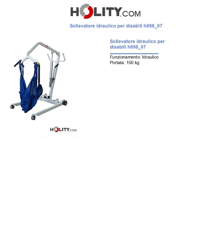 Sollevatore idraulico per disabili h698_07
