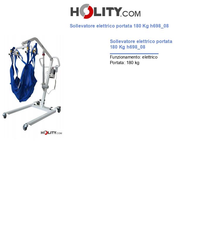 Sollevatore elettrico portata 180 Kg h698_08