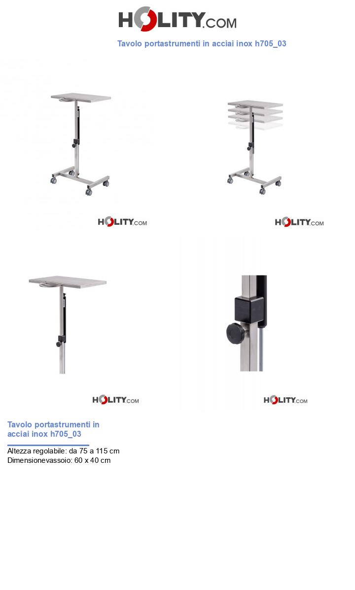 Tavolo portastrumenti in acciai inox h705_03
