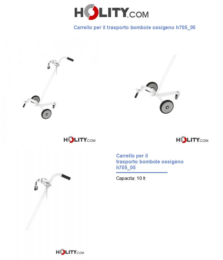 Carrello per il trasporto bombole ossigeno h705_05