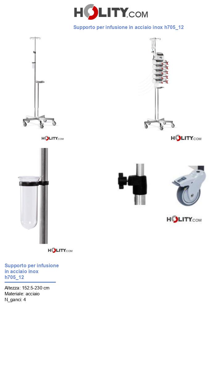 Supporto per infusione in acciaio inox h705_12