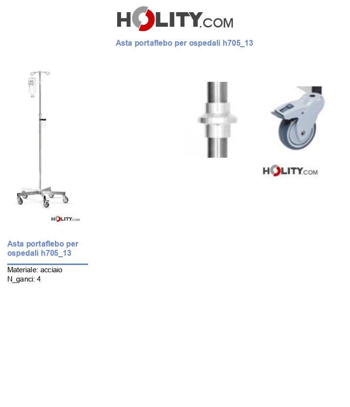 Asta portaflebo per ospedali h705_13