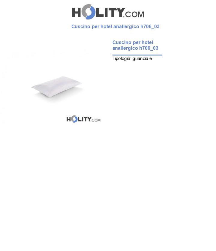 Cuscino per hotel anallergico h706_03