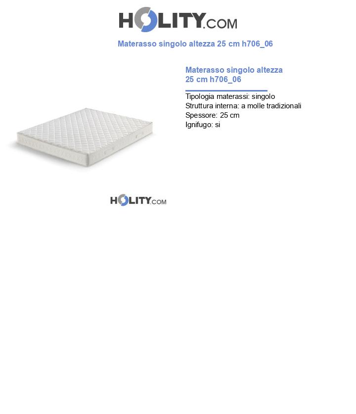 Materasso singolo altezza 25 cm h706_06