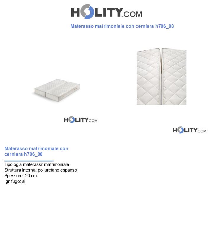 Materasso matrimoniale con cerniera h706_08