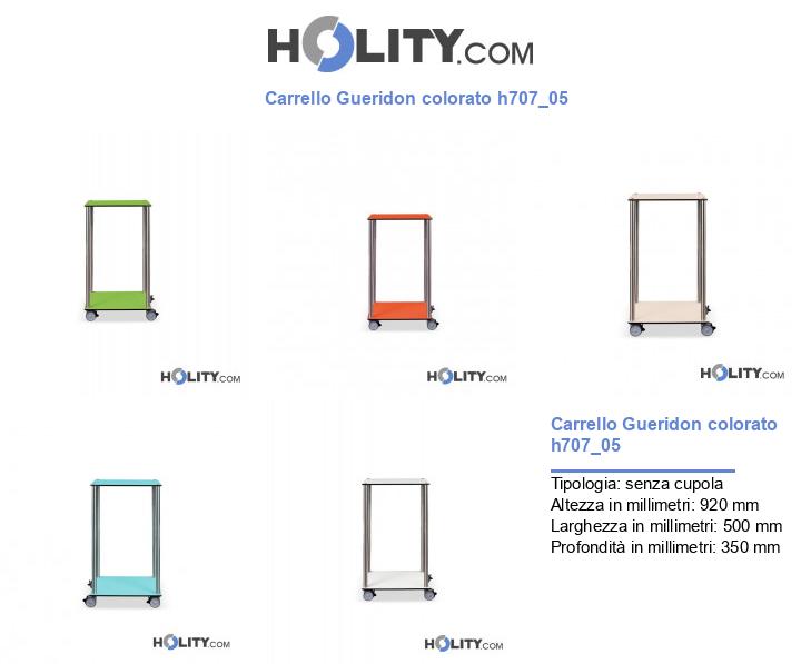 Carrello Gueridon colorato h707_05