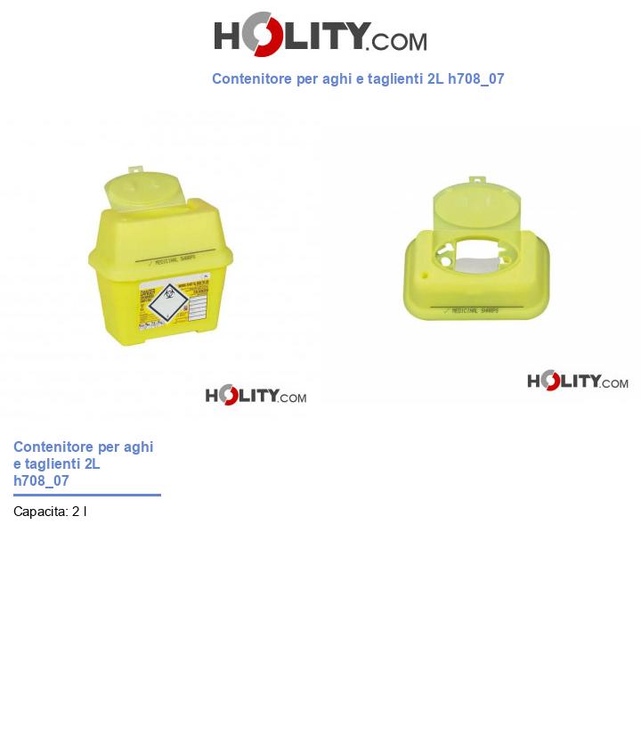 Contenitore per aghi e taglienti 2L h708_07
