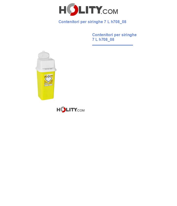 Contenitori per siringhe 7 L h708_08