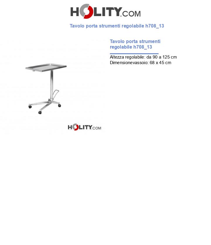 Tavolo porta strumenti regolabile h708_13