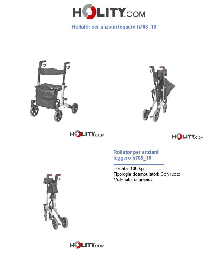 Rollator per anziani leggero h708_16