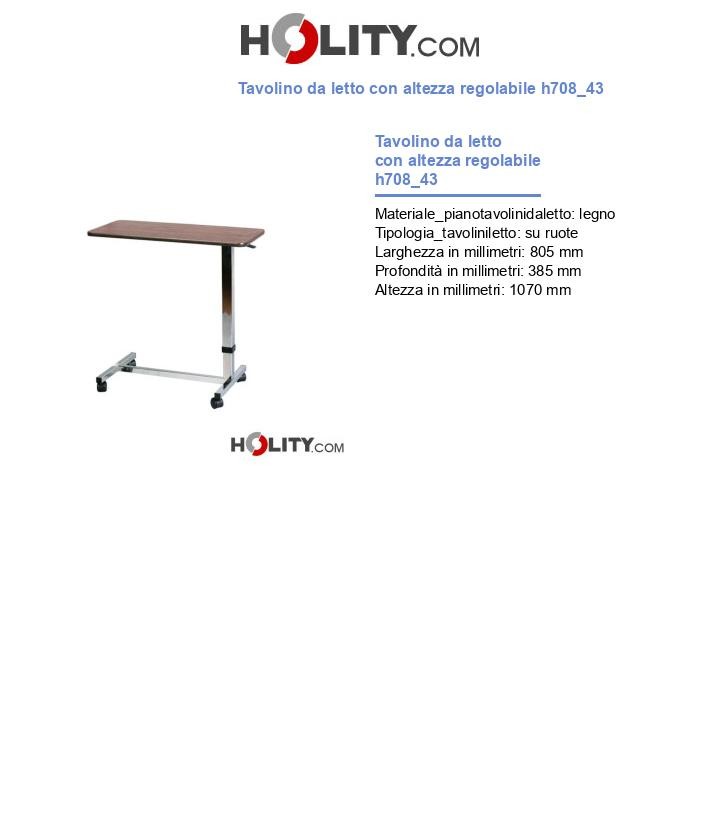 Tavolino da letto con altezza regolabile h708_43