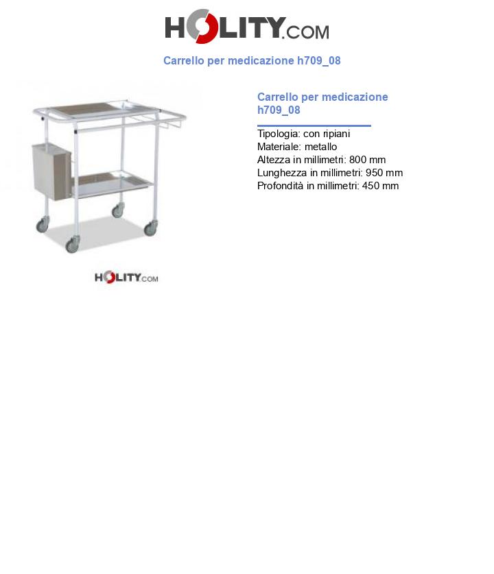Carrello per medicazione h709_08